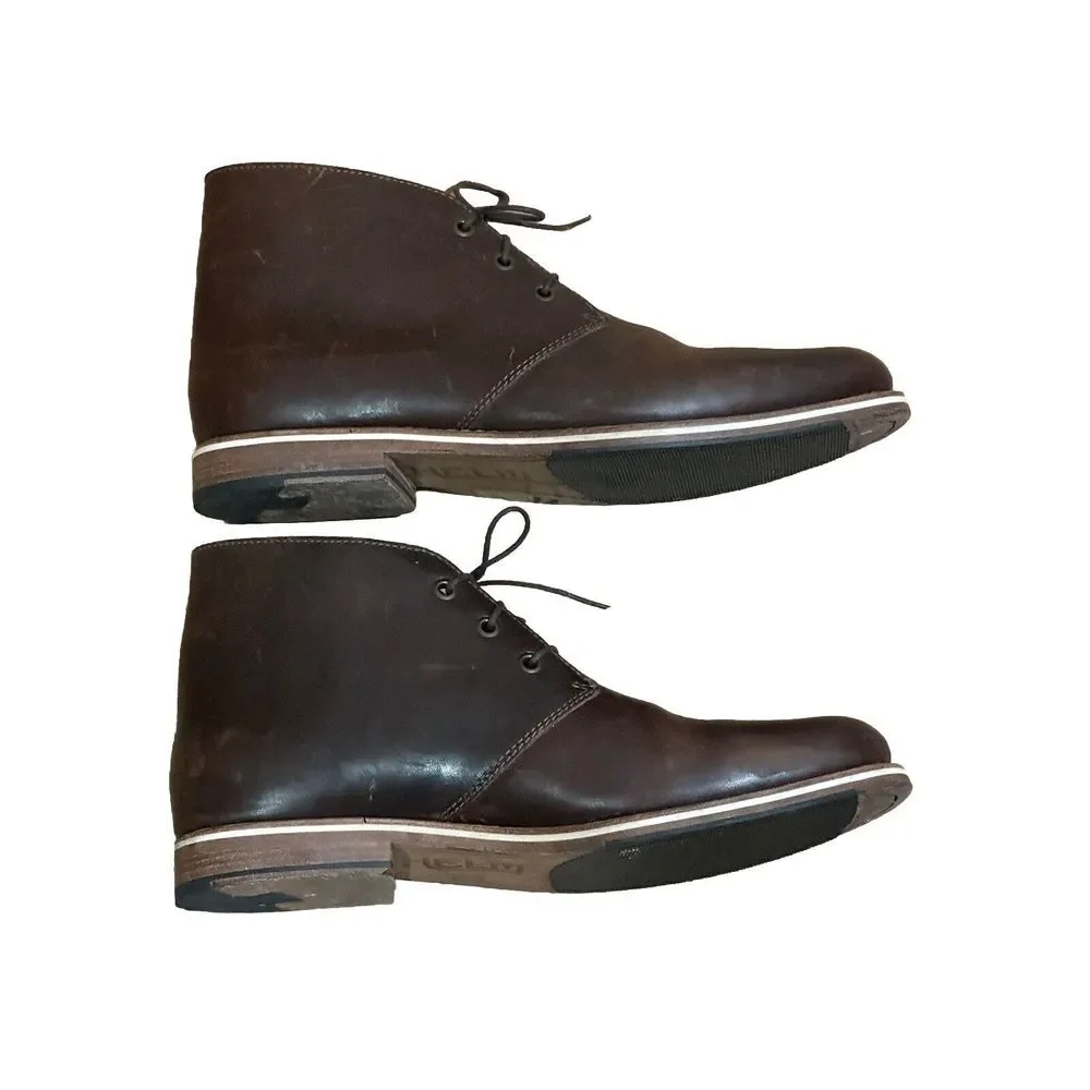 Helm Declan Chukka Boots‎ Leather Brown Men's Size 9.5 M Lace Up Modern Day